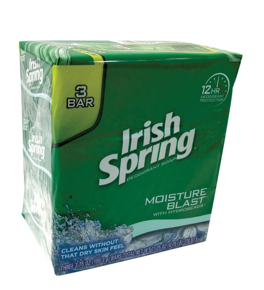 18 Units of Irish Spring Bar Soap 3 Pk 3.75 Oz Moisture