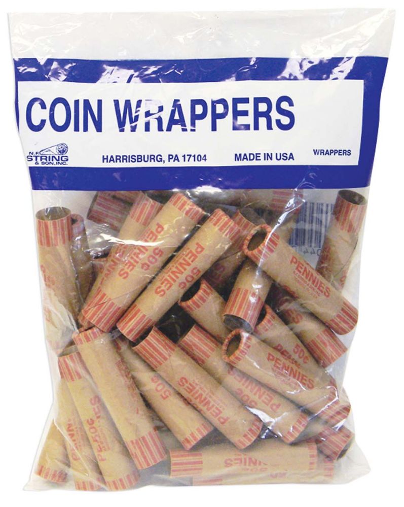 50 Units of Coin Wrappers 36 Count Penny Coin Holders & Banks at