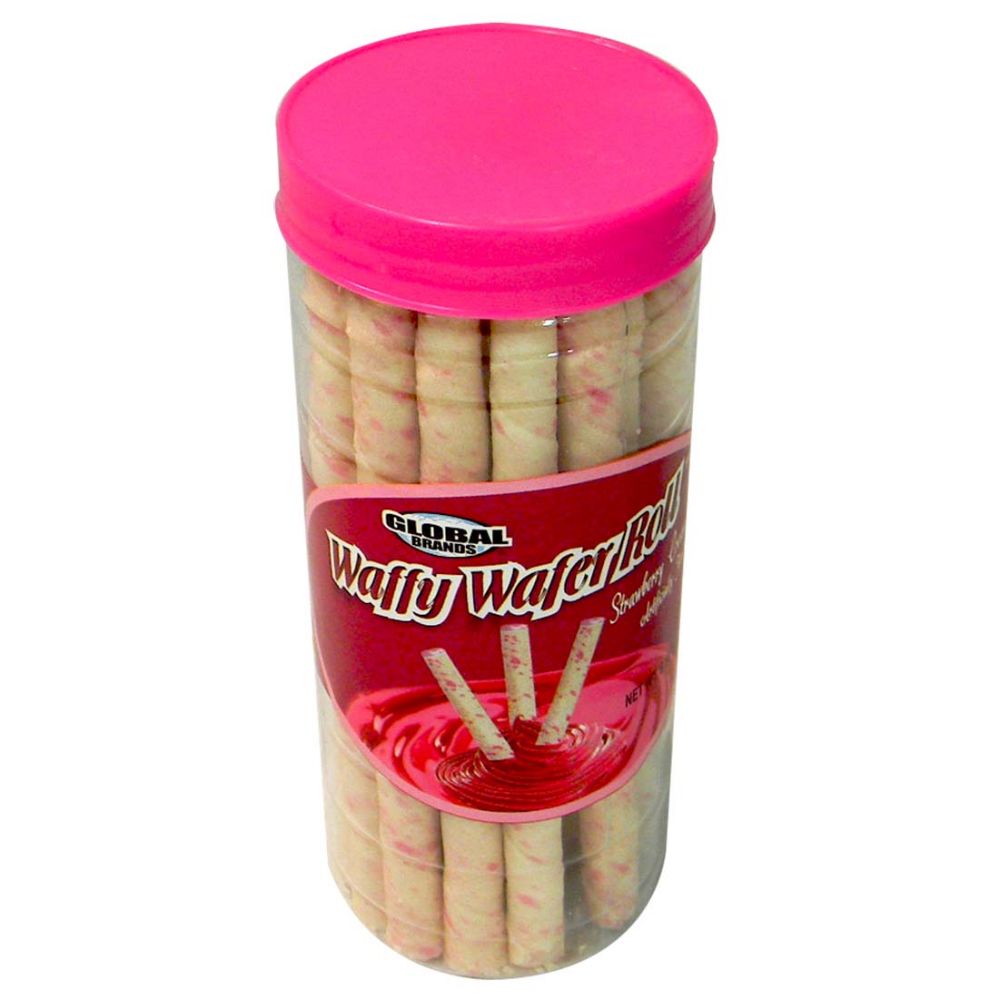 12 Units of Global Waffy Wafer Roll 5.68 Oz Strawberry Cream - Food ...