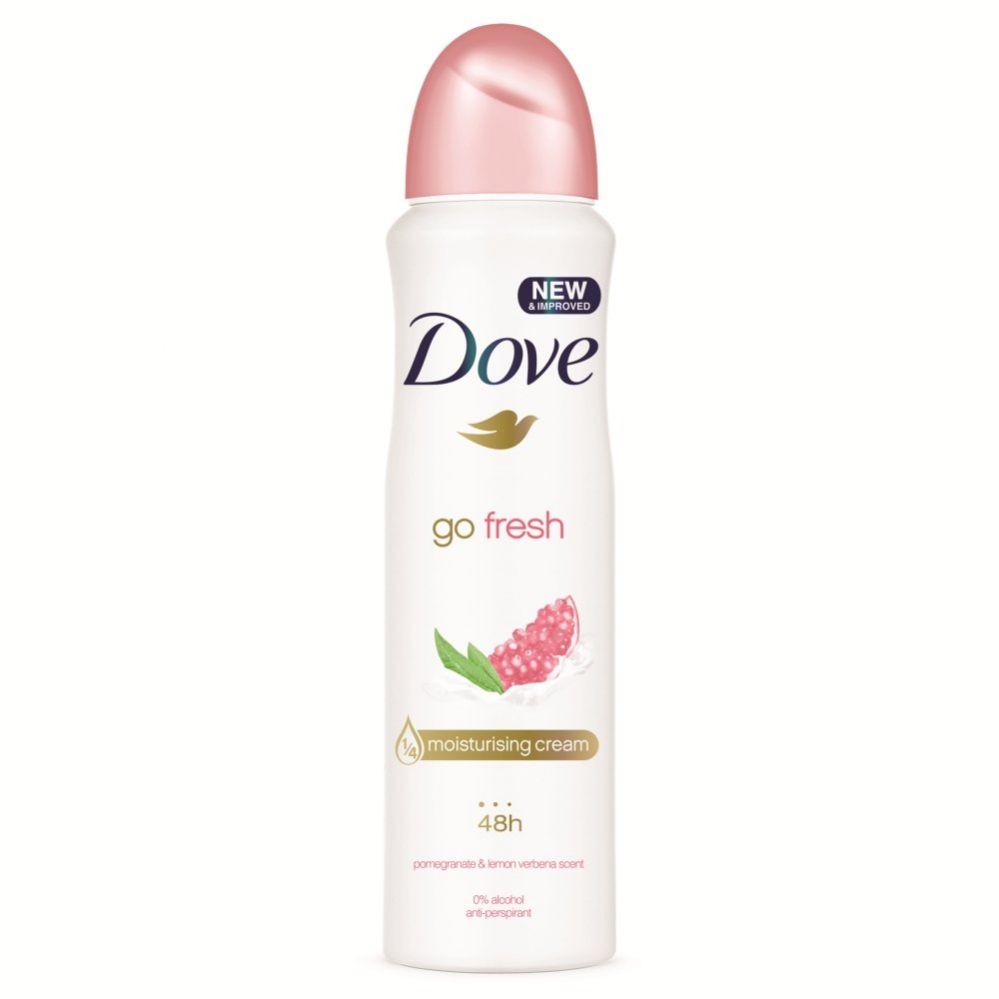 6 Units of Dove Spray 250 Ml Pomegranate And Lemon Deodorant at