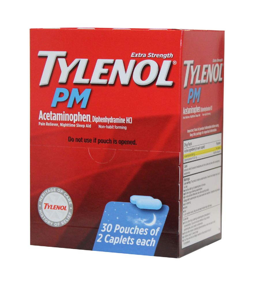 30 Units of Tylenol Pm 2pk Box 30 ct Pain and Allergy Relief at