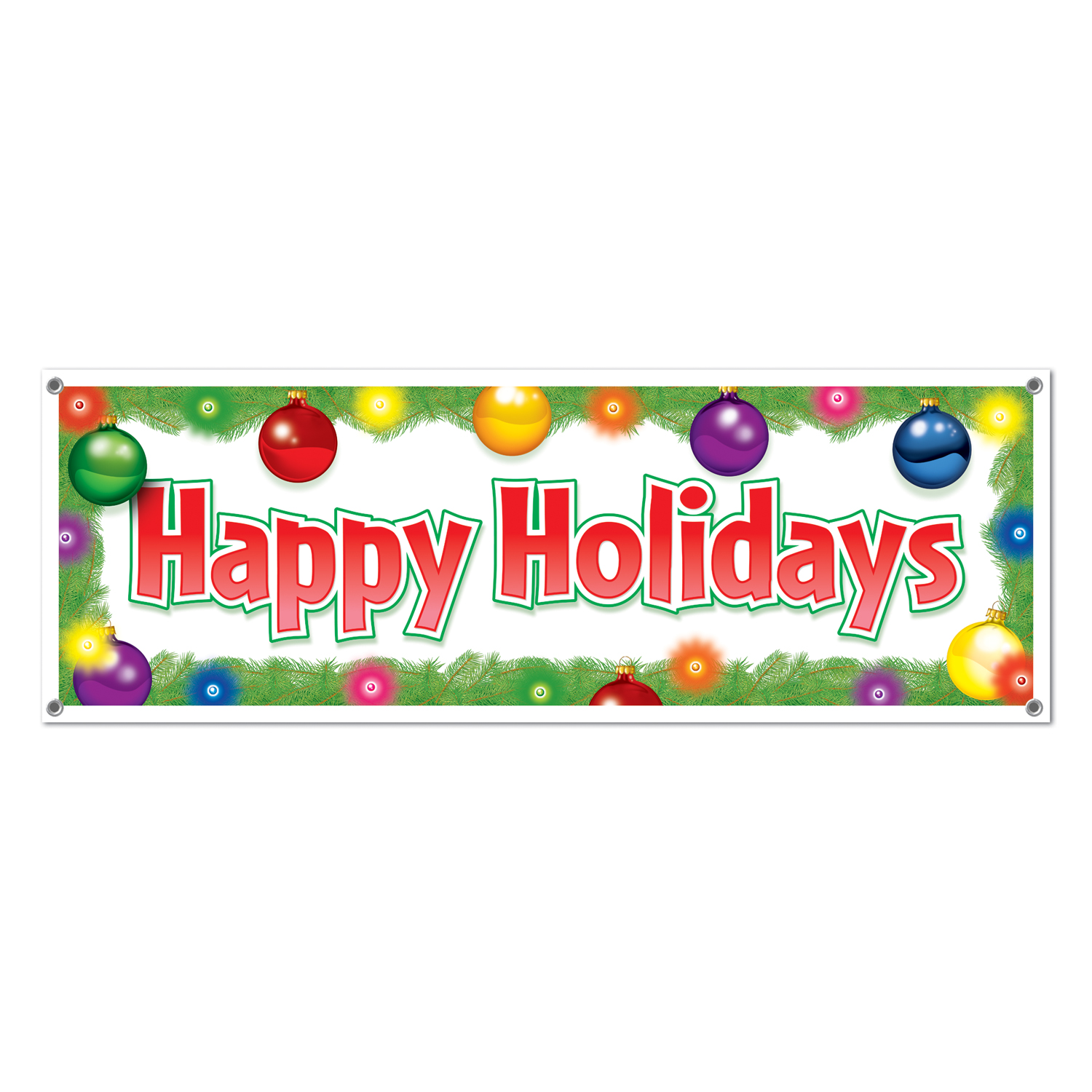12 Units Of Happy Holidays Sign Banner All Weather 4 Grommets Party Banners At