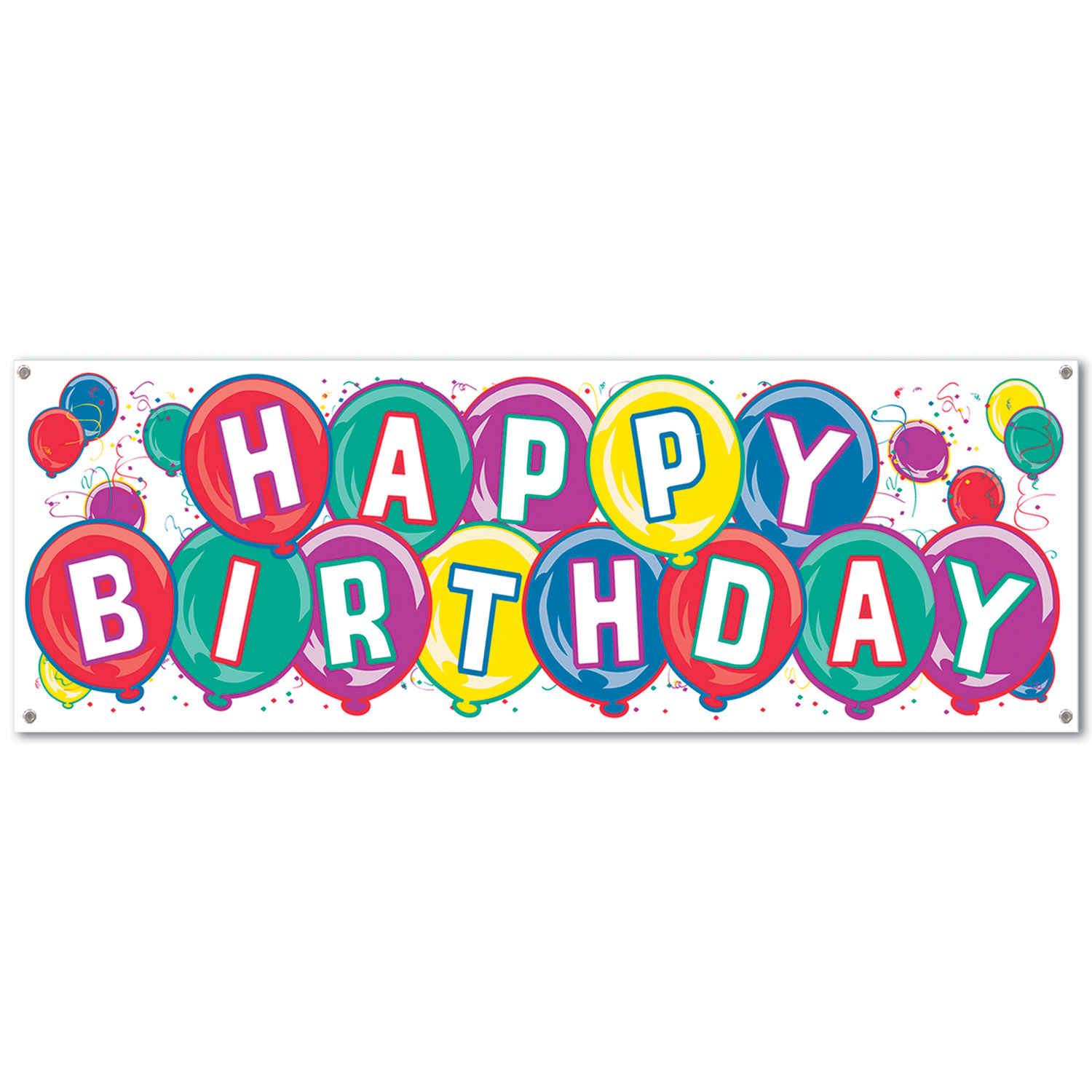 12 Units of Happy Birthday Sign Banner AlL-Weather; 4 Grommets - Party ...