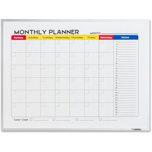 Lorell DrY-Erase Magnetic Planner Board - Planners & Journals - at ...