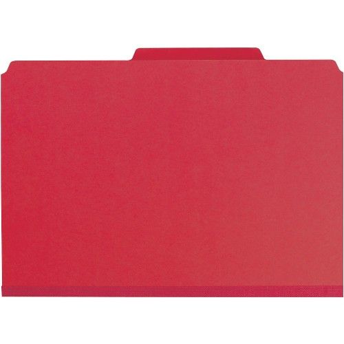 Smead 19082 Bright Red Pressboard Classification Folders With PockeT ...