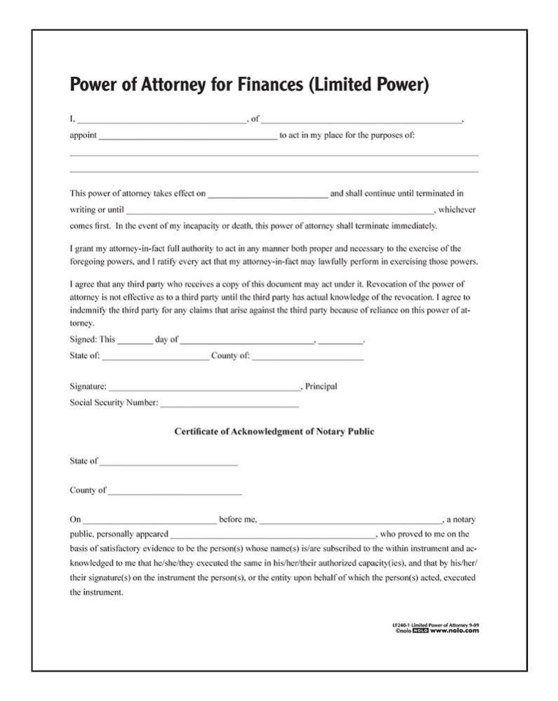Staples Power Of Attorney Forms