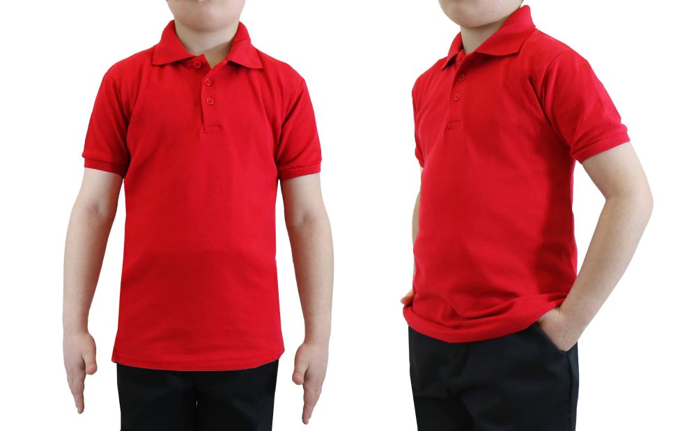 burgundy school uniform shirts