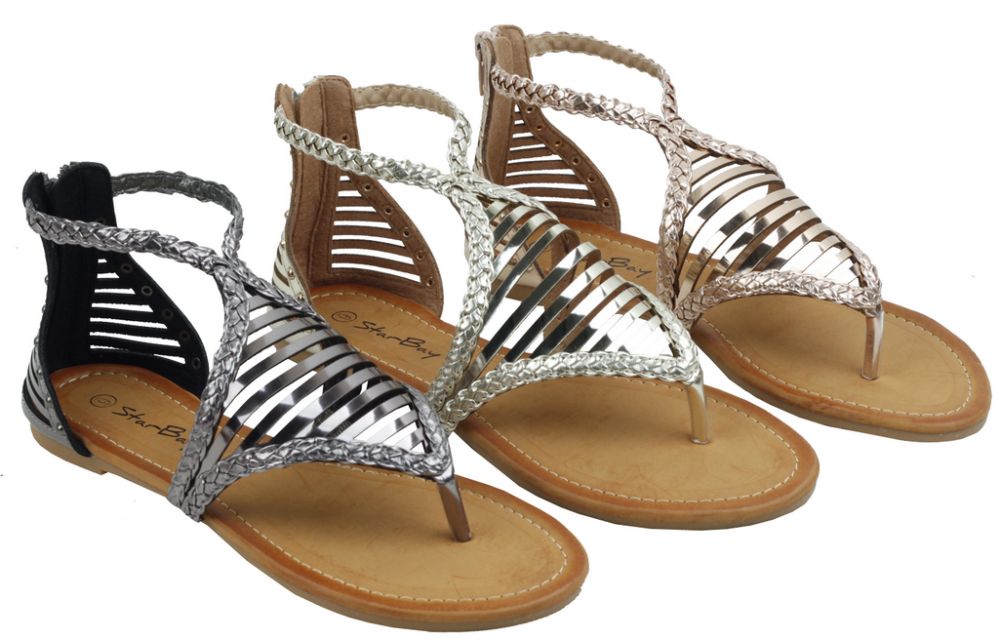 pewter coloured sandals