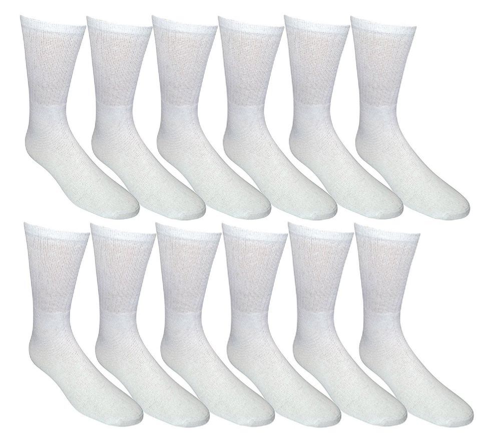 240 Units Of Women Crew Socks Quality Ring Spun Cotton Soft Athletic Socks White Womens