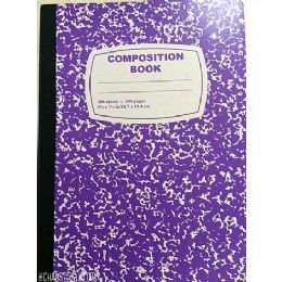 48 Units Of Composition Notebook, 100 Sheets, Purple - At 