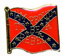 96 Units of Brass Hat Pin, Rebel Flag, 